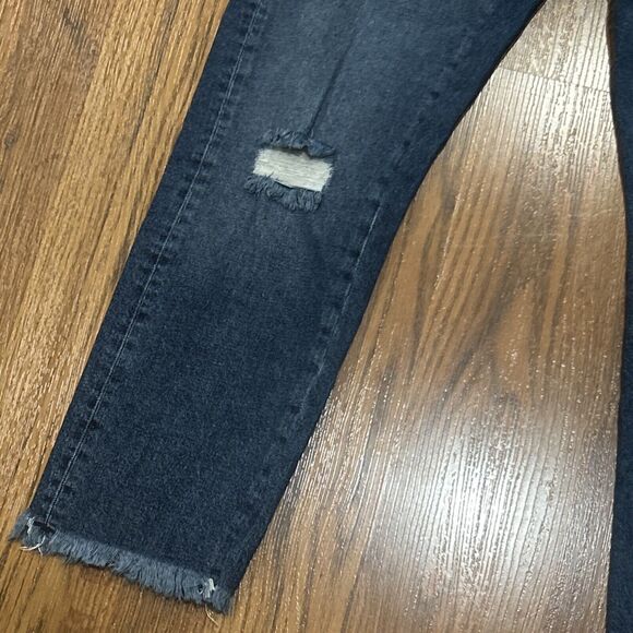 Pilcro Jeans Womens 27 Slim Boyfriend Cropped Raw Hem Embroidered Sequin Stars - Picture 9 of 11